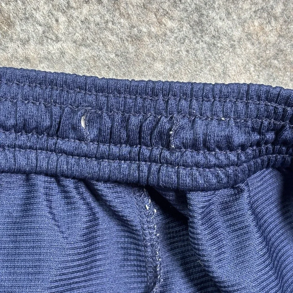 VTG‎ 2004 Adidas Soccer Shorts Navy white Mens L FADED SPOT NO DRAWSTRING READ